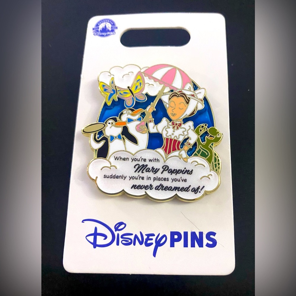 Disney Parks Mary Poppins Authentic Pin Jolly Holiday Disney Diamond Trading